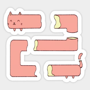 Orange Cat Cake Sticker